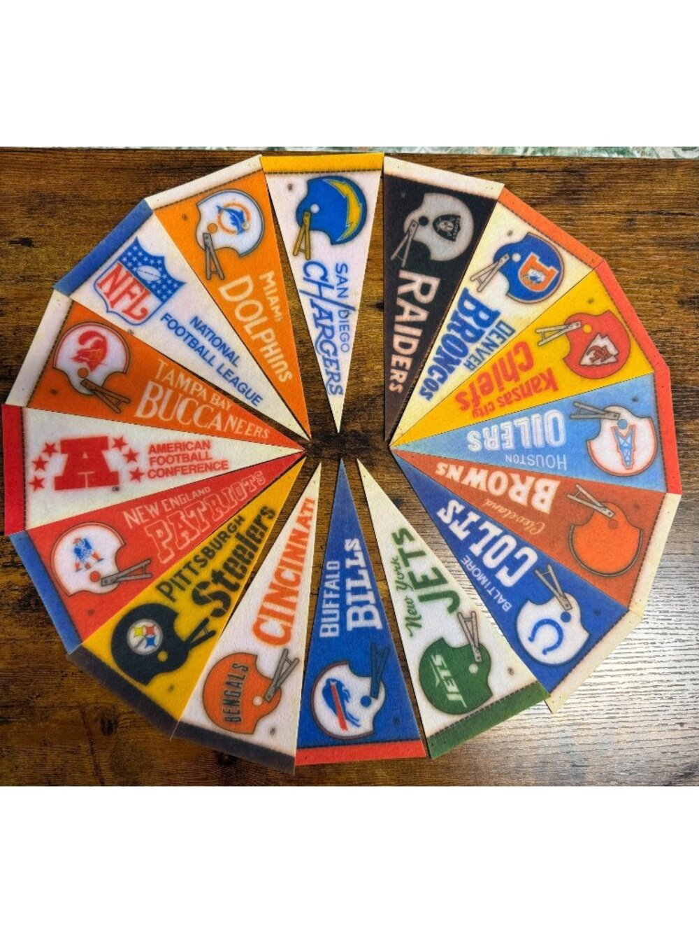 Vintage NFL AFC mini pennant set